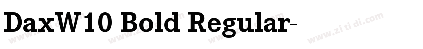 DaxW10 Bold Regular字体转换